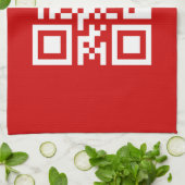 Gelukkig nieuwjaar! — QR-code Theedoek (Gevouwen)