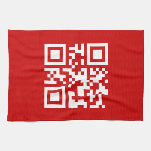 Gelukkig nieuwjaar! — QR-code Theedoek (Horizontaal)