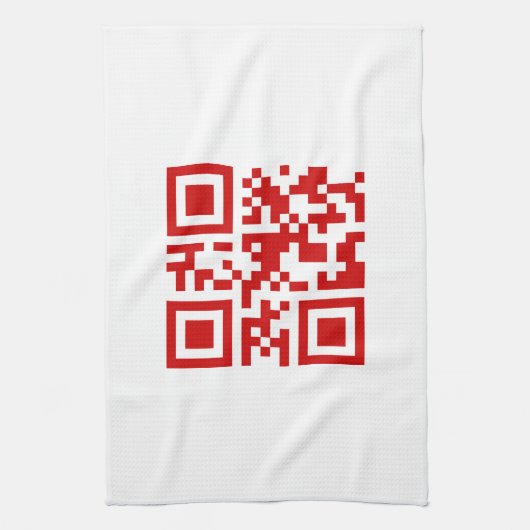 Gelukkig nieuwjaar! — QR-code Theedoek (Verticaal)