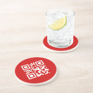Gelukkig nieuwjaar! — QR-code Zandsteen Onderzetter