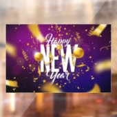 Gelukkig nieuwjaar raamsticker (Vel 2)