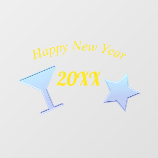 Gelukkig nieuwjaar raamsticker (Vel)