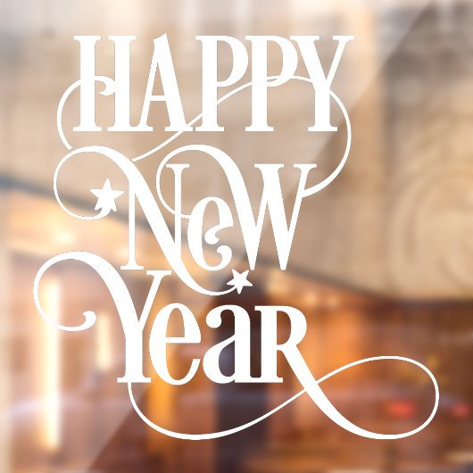 Gelukkig nieuwjaar raamsticker (Vel 2)