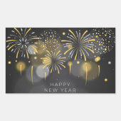 Gelukkig nieuwjaar  rechthoekige sticker (Voorkant)