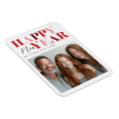 Gelukkig nieuwjaar Red Design Magneet (Rechterzijde)