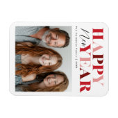 Gelukkig nieuwjaar Red Design Magneet (Horizontaal)