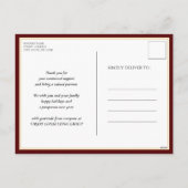 Gelukkig Nieuwjaar Red Script Modern Business Feestdagenkaart (Achterkant)