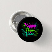 Gelukkig Nieuwjaar  Ronde Button 3,2 Cm (Voorkant /achterkant)