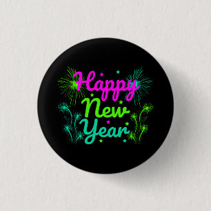 Gelukkig Nieuwjaar  Ronde Button 3,2 Cm