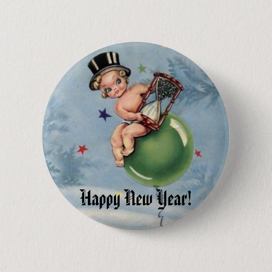 Gelukkig nieuwjaar! ronde button 5,7 cm (Voorkant)