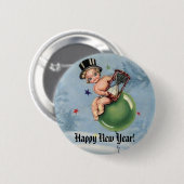 Gelukkig nieuwjaar! ronde button 5,7 cm (Voorkant /achterkant)