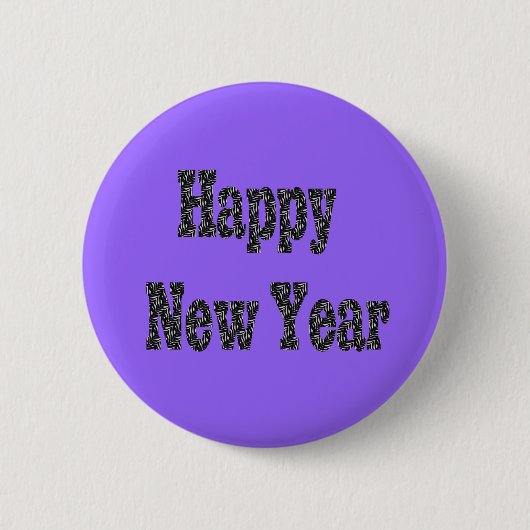 gelukkig nieuwjaar ronde button 5,7 cm (Voorkant)