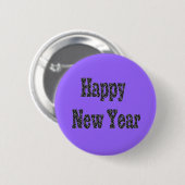 gelukkig nieuwjaar ronde button 5,7 cm (Voorkant /achterkant)