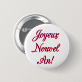 Gelukkig nieuwjaar ronde button 5,7 cm (Voorkant /achterkant)