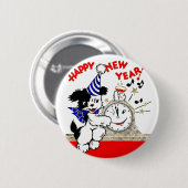 Gelukkig nieuwjaar! ronde button 5,7 cm (Voorkant /achterkant)