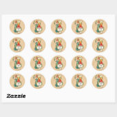 Gelukkig nieuwjaar ronde sticker (Vel)