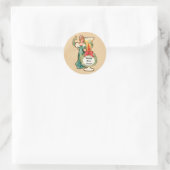 Gelukkig nieuwjaar ronde sticker (Tas)