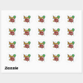 Gelukkig Nieuwjaar Ronde Sticker (Vel)