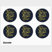 Gelukkig nieuwjaar ronde sticker (Vel)