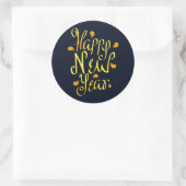 Gelukkig nieuwjaar ronde sticker (Tas)