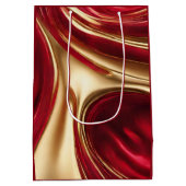 Gelukkig Nieuwjaar-Rood en Goud- Medium Cadeauzakje (Achterkant)