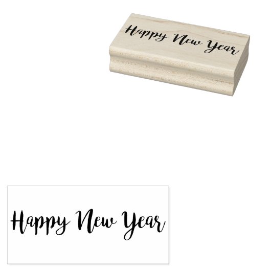 Gelukkig nieuwjaar rubberstempel (Gestempeld)