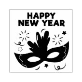 Gelukkig nieuwjaar rubberstempel (Afrduk)