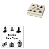 Gelukkig Nieuwjaar rubberstempel, nieuwjaar Rubberstempel (Gestempeld)