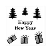 Gelukkig Nieuwjaar rubberstempel, nieuwjaar Rubberstempel (Afrduk)