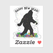 Gelukkig Nieuwjaar Sasquatch Sticker (Vel)