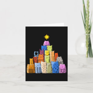 Gelukkig Nieuwjaar, Schattige Grappige Kerstkatten Kaart