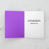 Gelukkig Nieuwjaar Schattige Rode Vos Labrador Pup Feestdagen Kaart (Binnen)