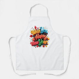 Gelukkig nieuwjaar schort