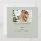 Gelukkig Nieuwjaar Script 4 Foto Collage Saliegroe Feestdagenkaart (Achterkant)