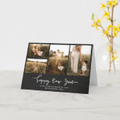 , gelukkig Nieuwjaar script | Multifoto Kaart (Gele Bloem)