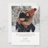 Gelukkig Nieuwjaar Script Typografie Foto Kerstmis Feestdagenkaart (Achterkant)