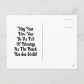 Gelukkig Nieuwjaar Seashells Holiday Briefkaart (Achterkant)