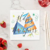Gelukkig nieuwjaar servet (Insitu)
