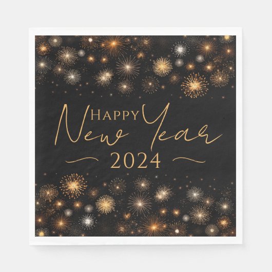 Gelukkig nieuwjaar servet (Voorkant)