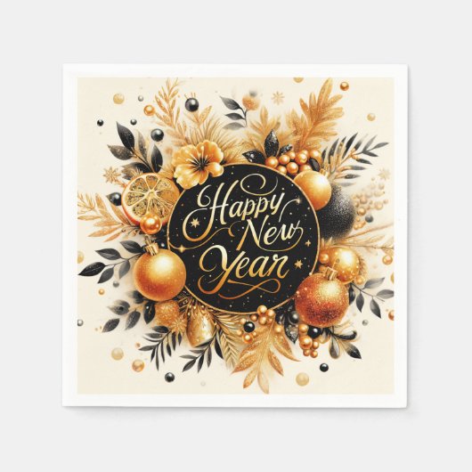 Gelukkig nieuwjaar servet (Voorkant)