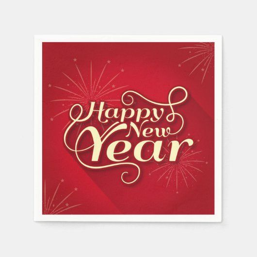 Gelukkig nieuwjaar servet (Voorkant)