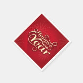 Gelukkig nieuwjaar servet (Hoek)