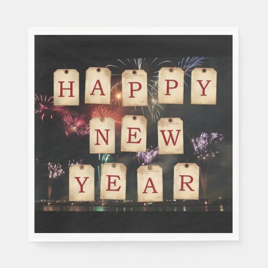 Gelukkig nieuwjaar servet (Voorkant)
