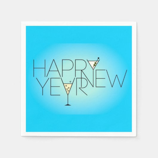 Gelukkig nieuwjaar servet (Voorkant)