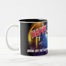 GELUKKIG NIEUWJAAR - Shortbread, Whisky en Black B Tweekleurige Koffiemok