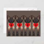 Gelukkig nieuwjaar Siamese Kitten Briefkaart (Voorkant / Achterkant)