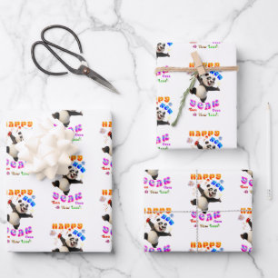 Gelukkig Nieuwjaar, Sla een Nieuwe Bladzijde Om Inpakpapier Vel