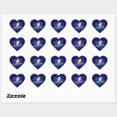 Gelukkig nieuwjaar slee hart sticker (Vel)