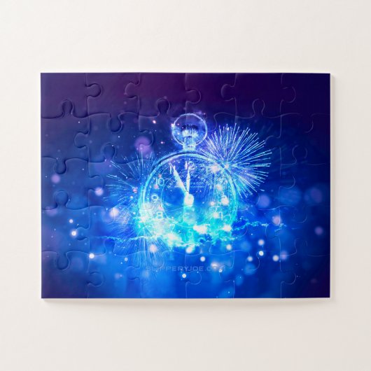 Gelukkig Nieuwjaar SlipperyJoe's grote gloeiende z Legpuzzel (Horizontaal)