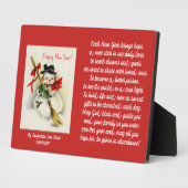 Gelukkig Nieuwjaar Sneeuwman Fotoplaat (Zijkant)